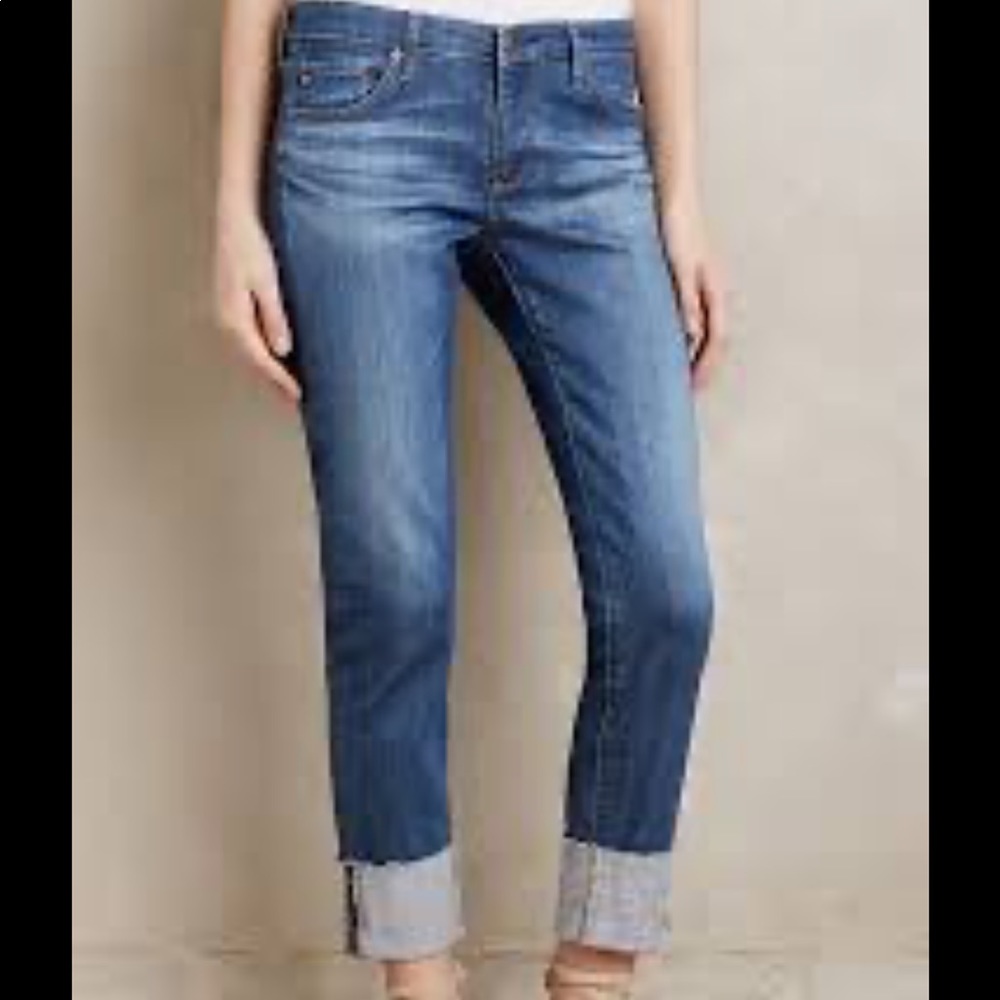 AG Stevie Cuff Slim Straight Cuffed Jean Sz 26